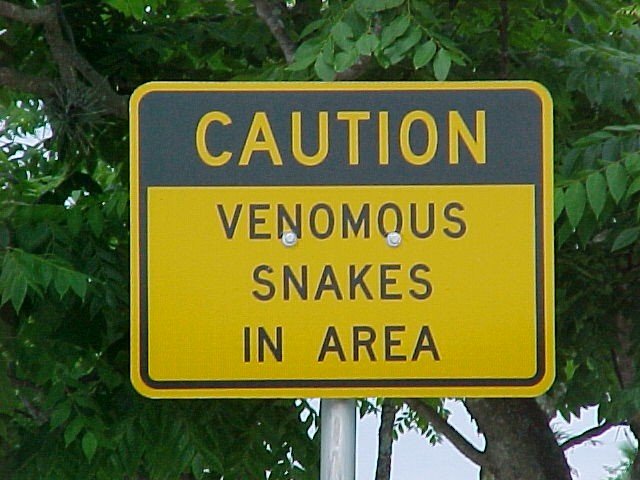 Venomous Sign Warning